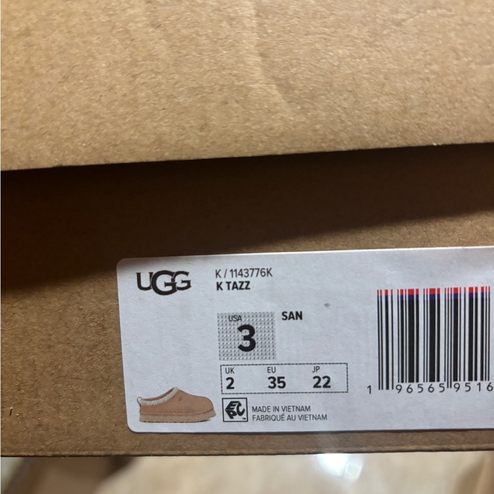 UGG Tazz Platform Slipper Big Kids Size 1/2/3/4/5/6  Sand 1143776K - Picture 8 of 14